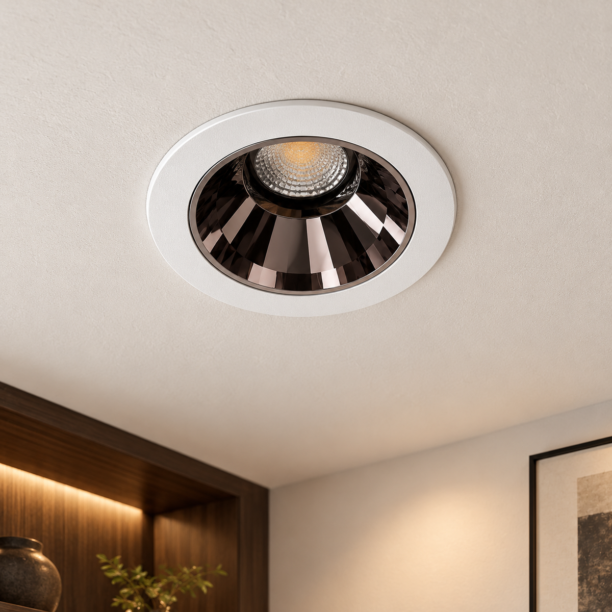 KOYAMA TOMATA recessed LED light - installed front-face close-up