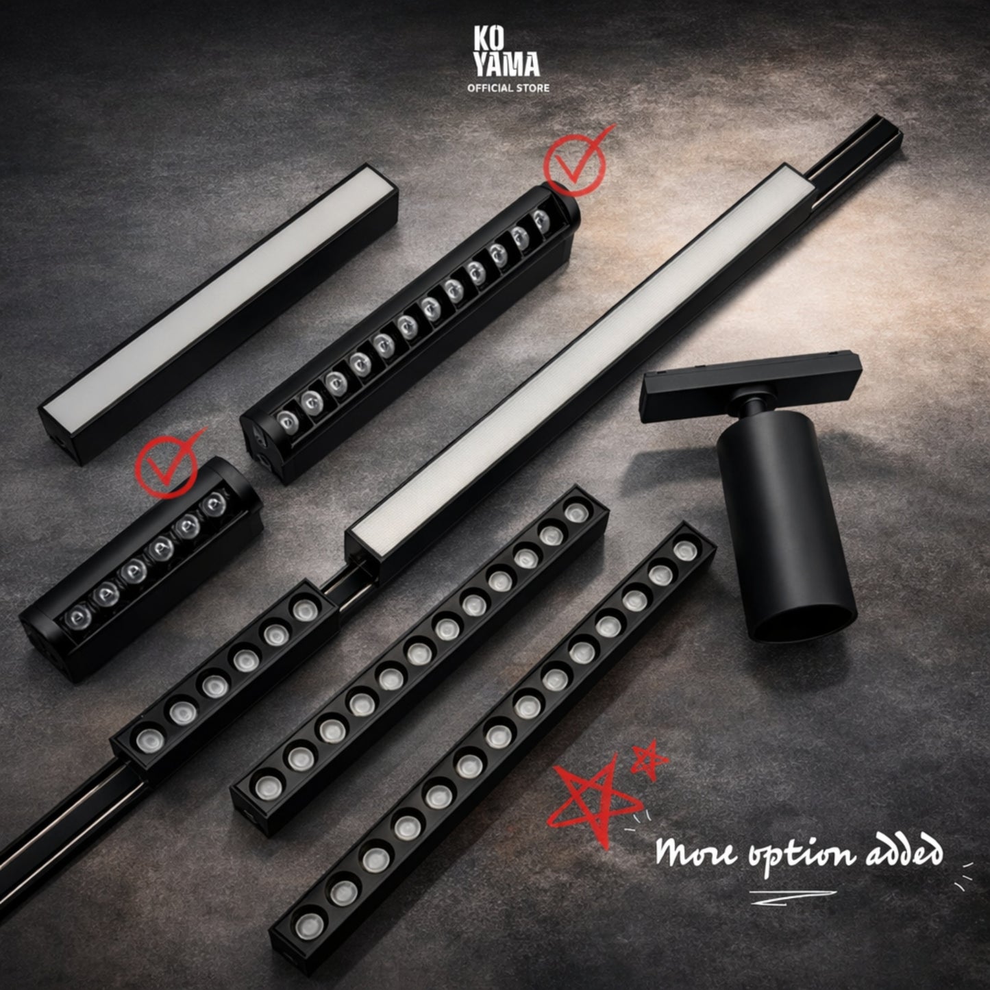 KOYAMA Magnetic Track Light LED Rail Lighting System | Smart Tuya Zigbee | Modern Ceiling for HDB Condo