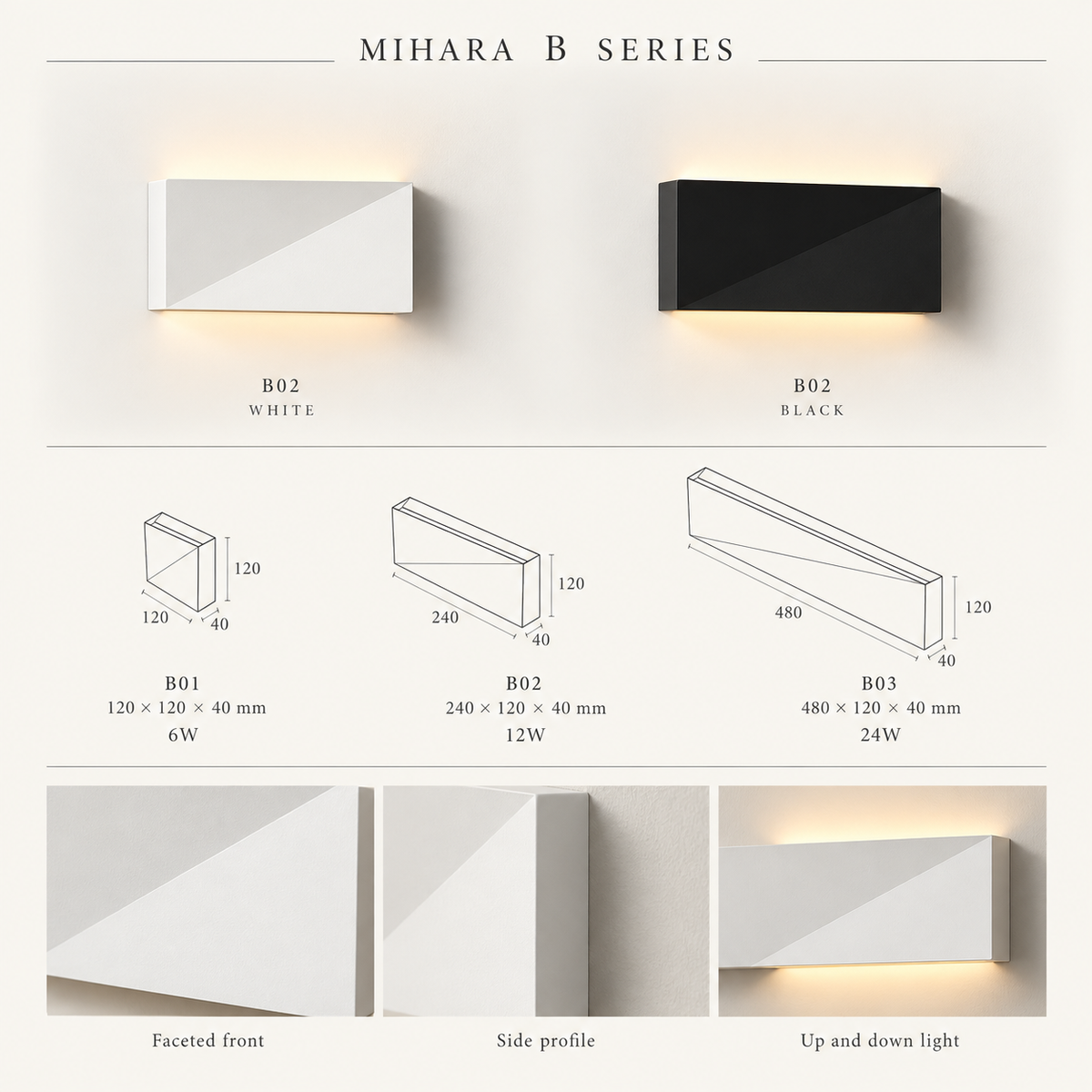 MIHARA B Series Wall Light