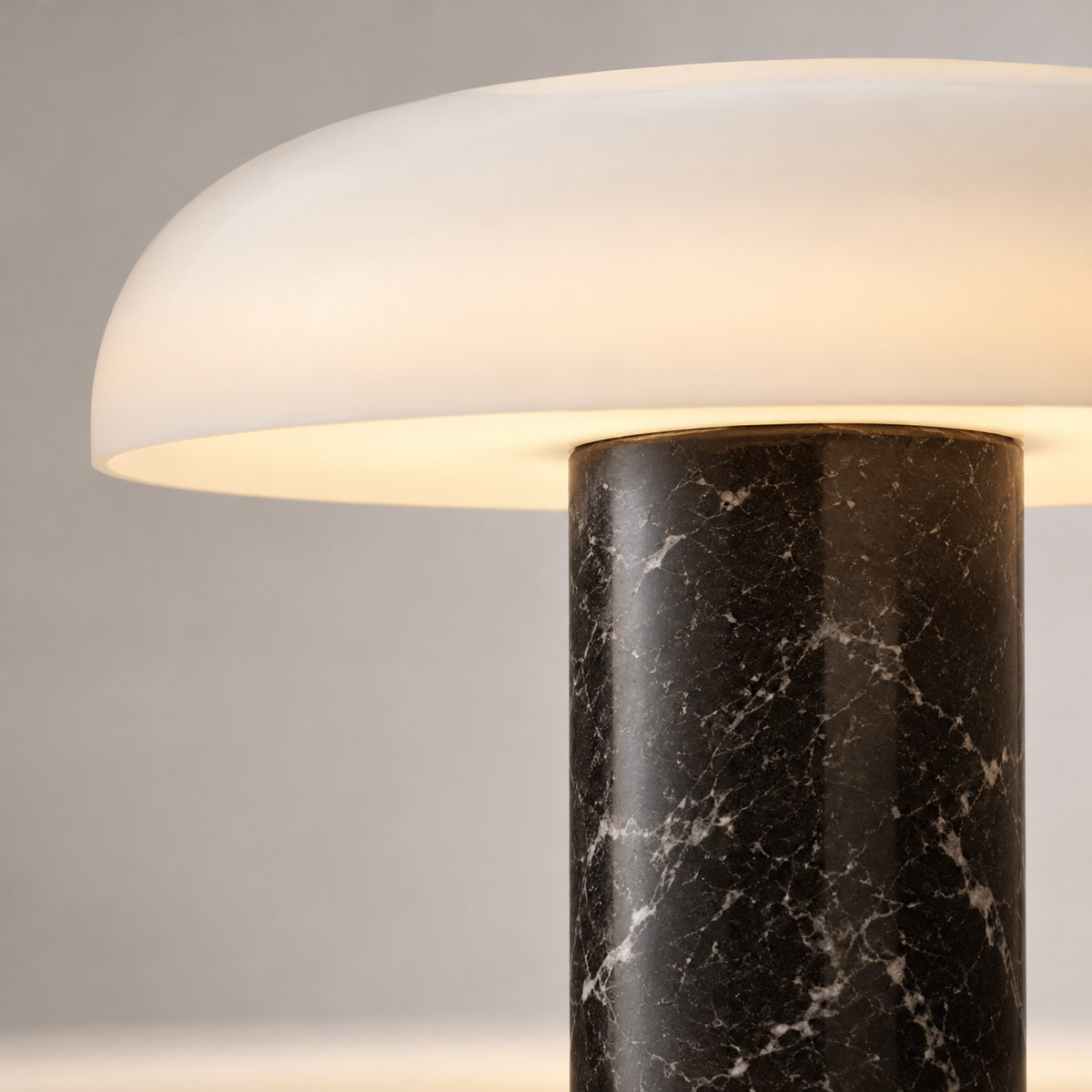 KOYAMA MIYAZAKI Opal Dome & Marble Table Lamp