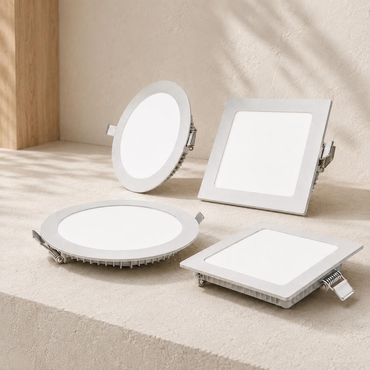 KOYAMA Dimmable Slim LED Panel | Round & Square — styled product view