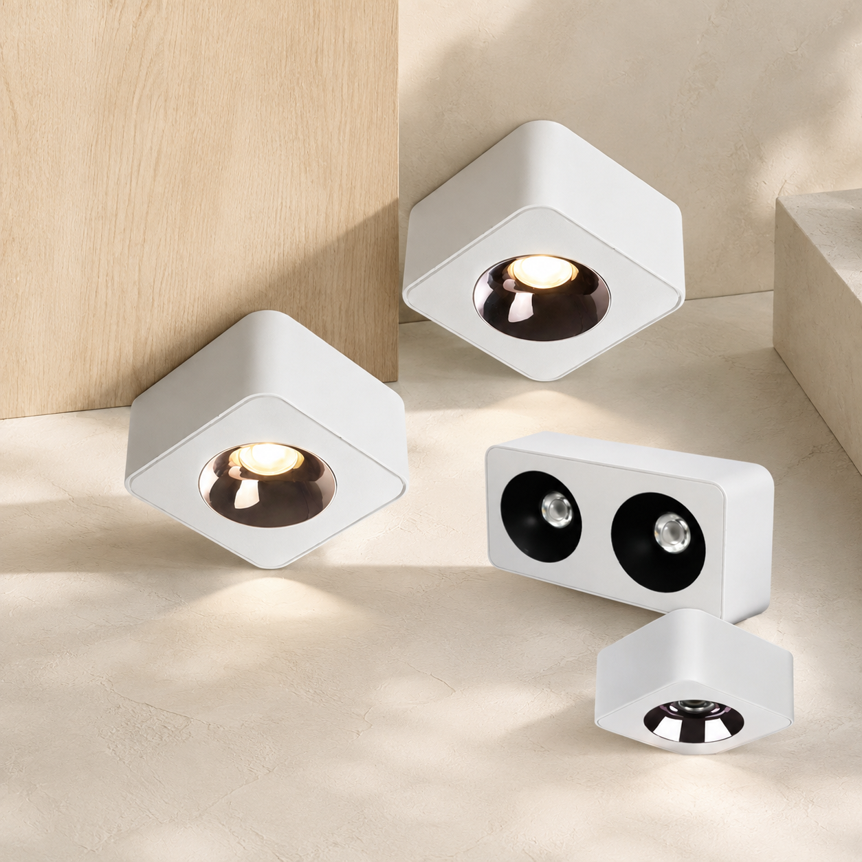 KOYAMA Surface COB Spotlight | Single & Double Head — styled product view