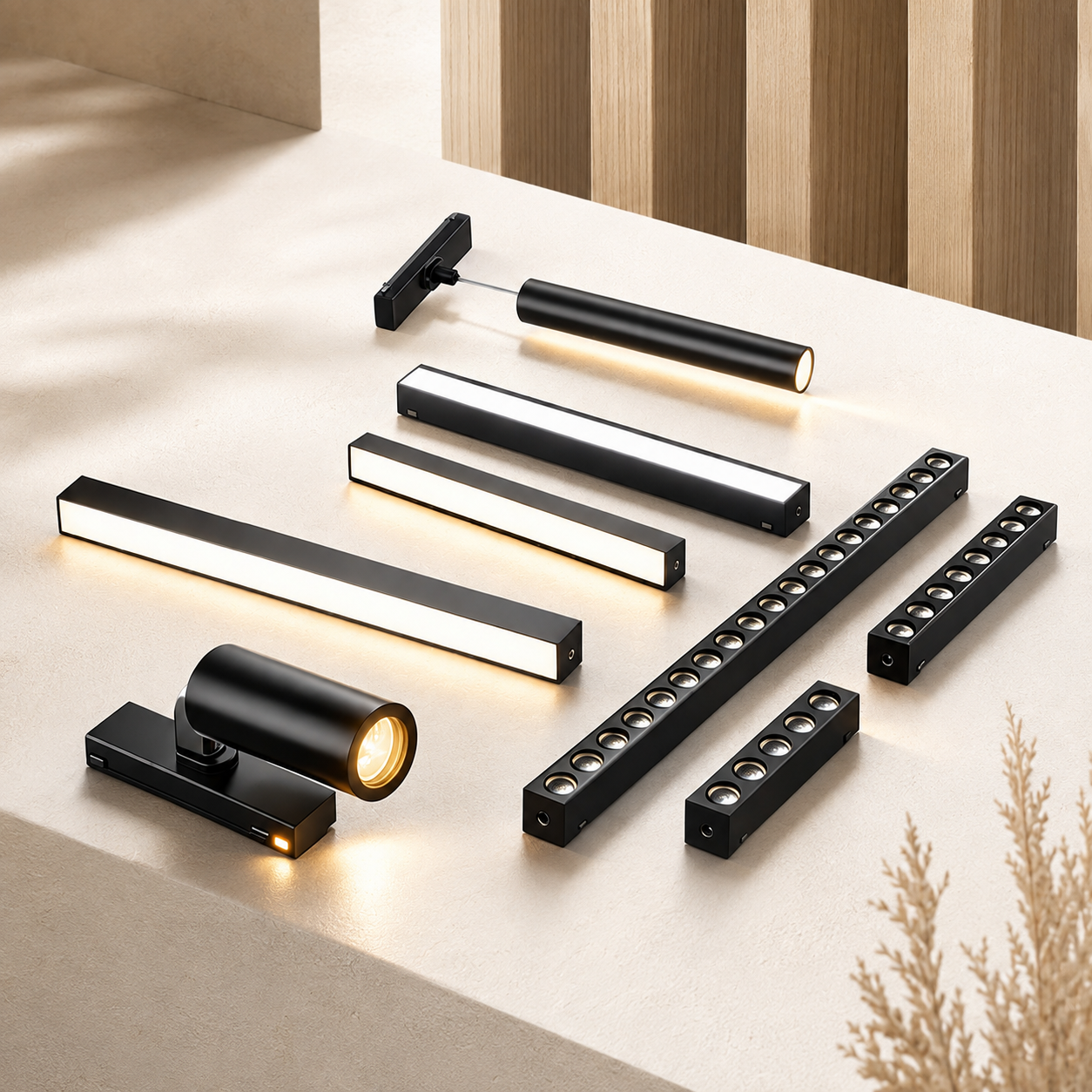 KOYAMA Smart Magnetic Track Lighting | Tuya / Zigbee Full Range — styled product view