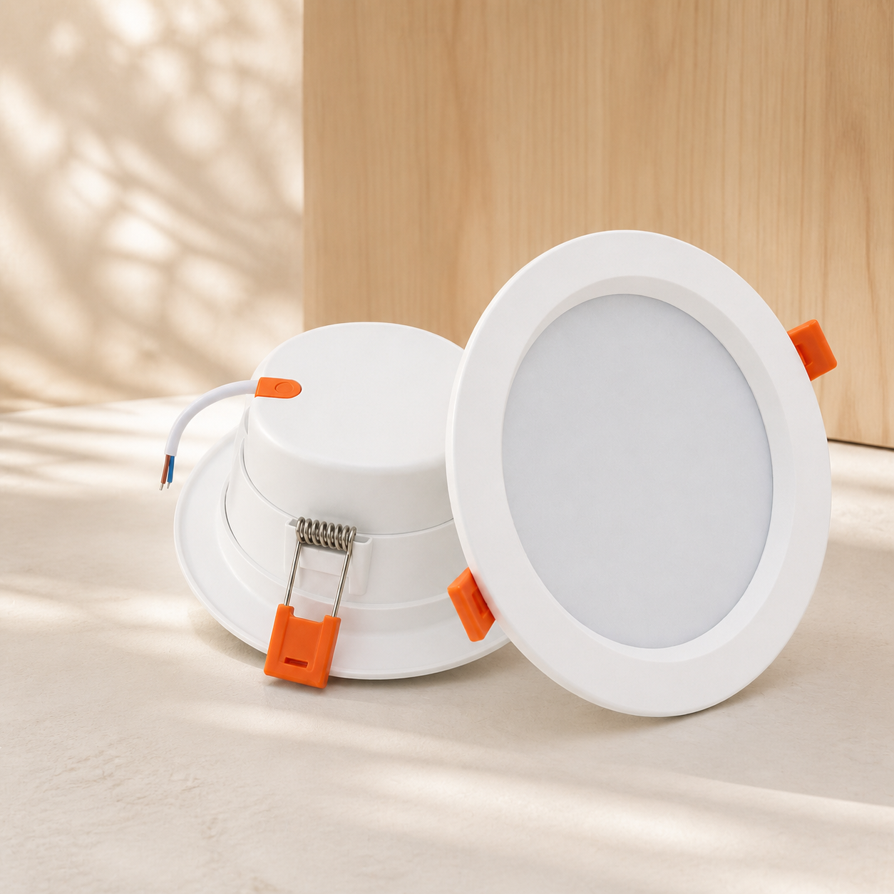 KOYAMA Tri-Colour Round Downlight | Integrated Driver — styled product view
