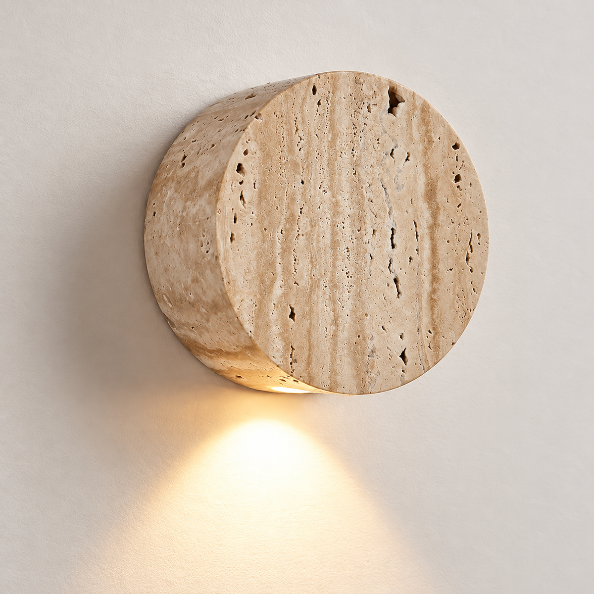 KOYAMA NAKAFURANO travertine wall light — hero