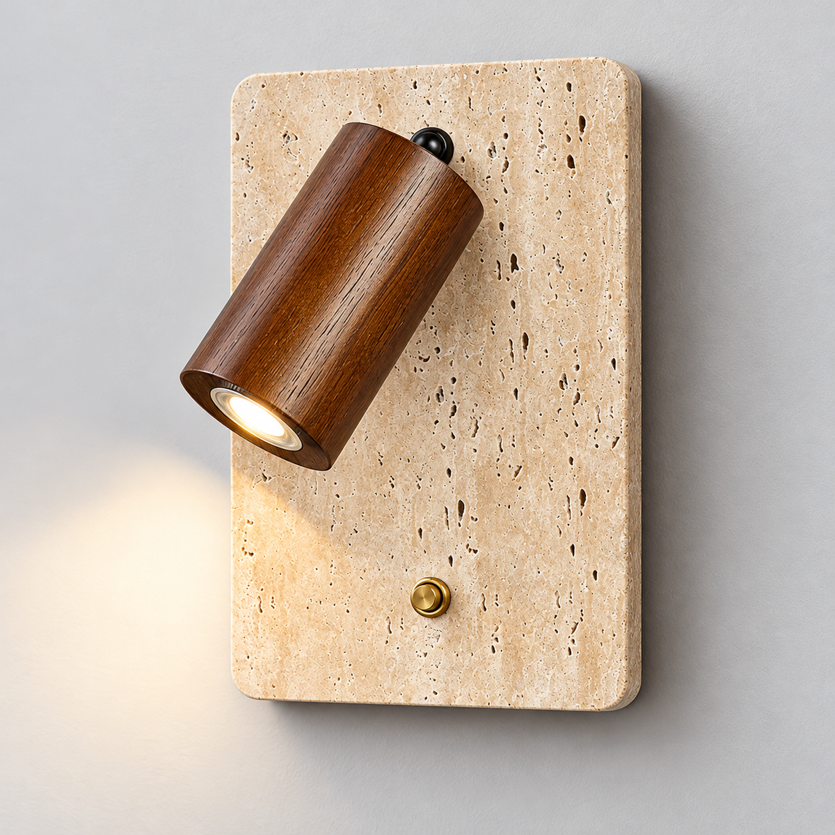 KOYAMA NAKATONBETSU travertine wall light — hero