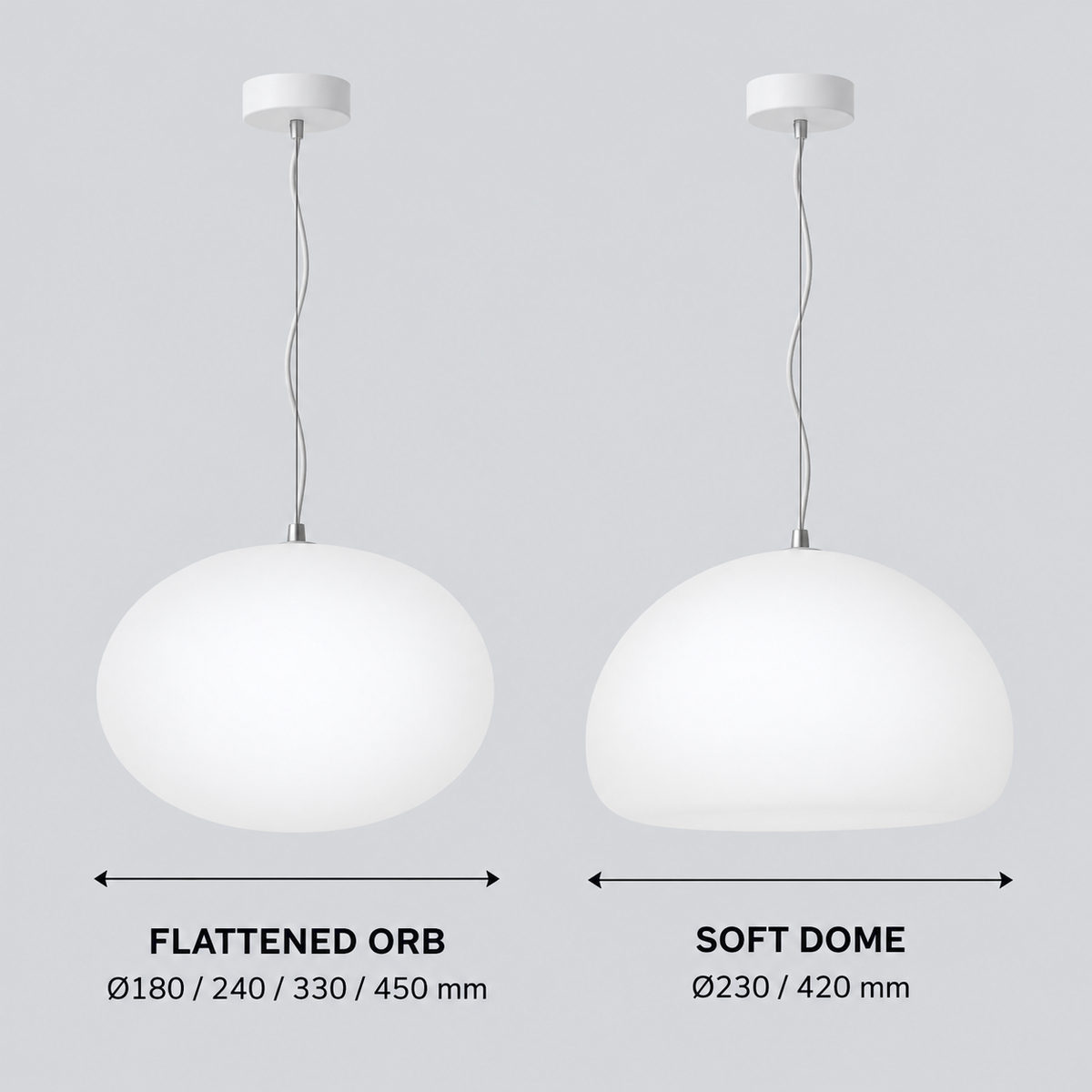 NAOSHIMA orb and soft dome size guide