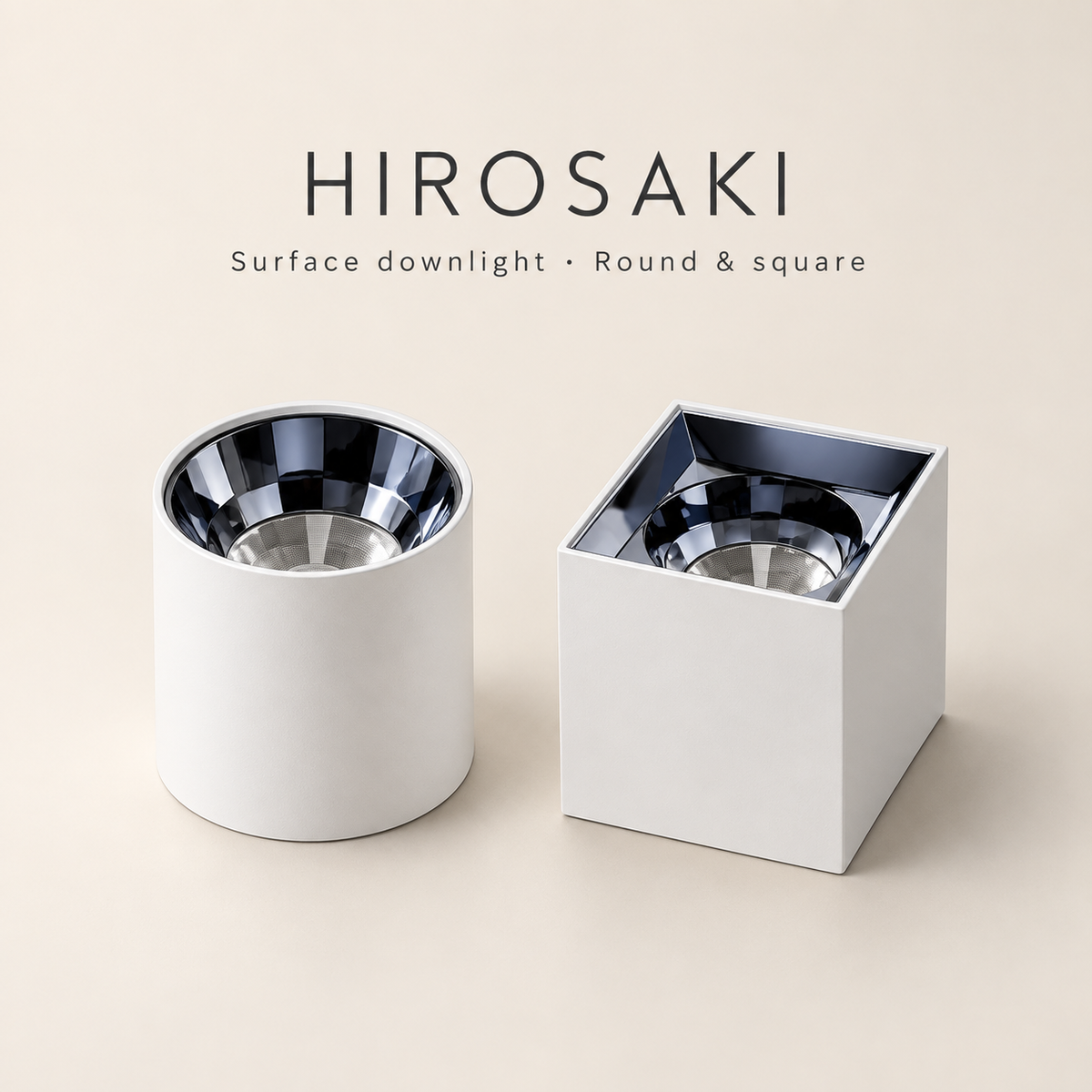 HIROSAKI Surface Downlight | Round & Square