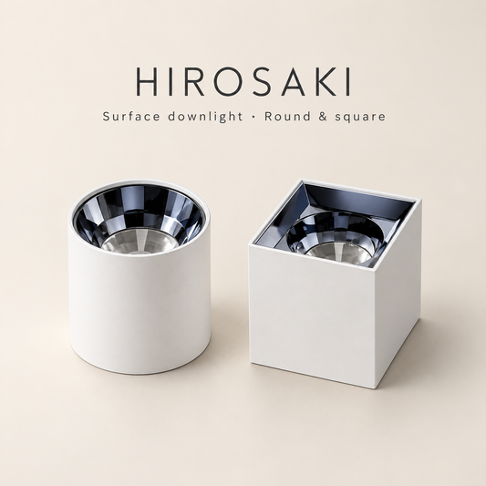 HIROSAKI Surface Downlight | Round & Square