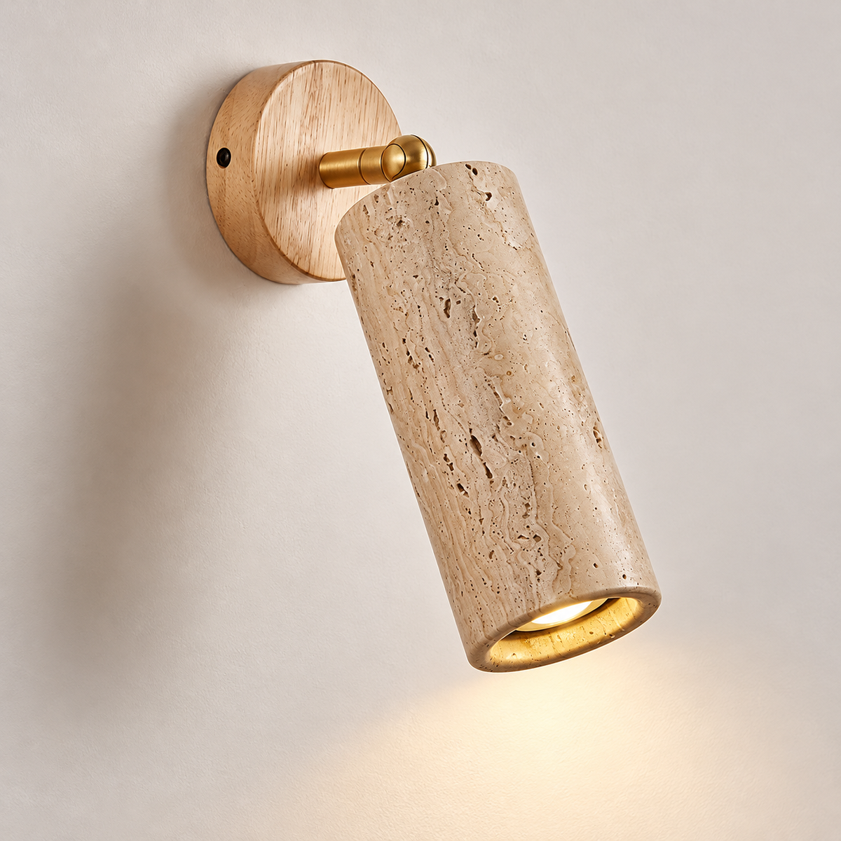 KOYAMA SAROMA travertine wall light — hero