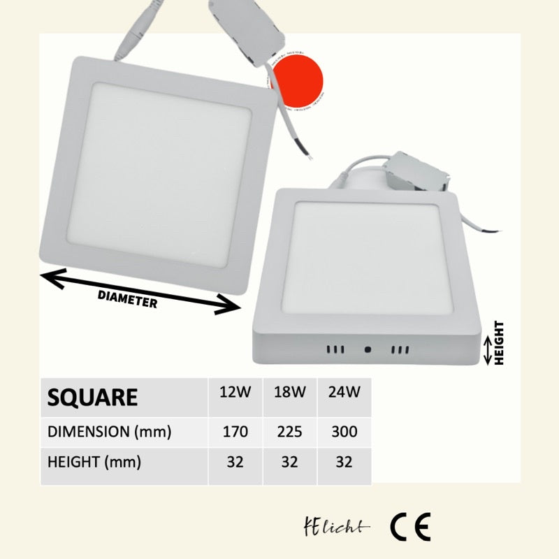 KOYAMA Surface LED Downlight | Round & Square — product detail