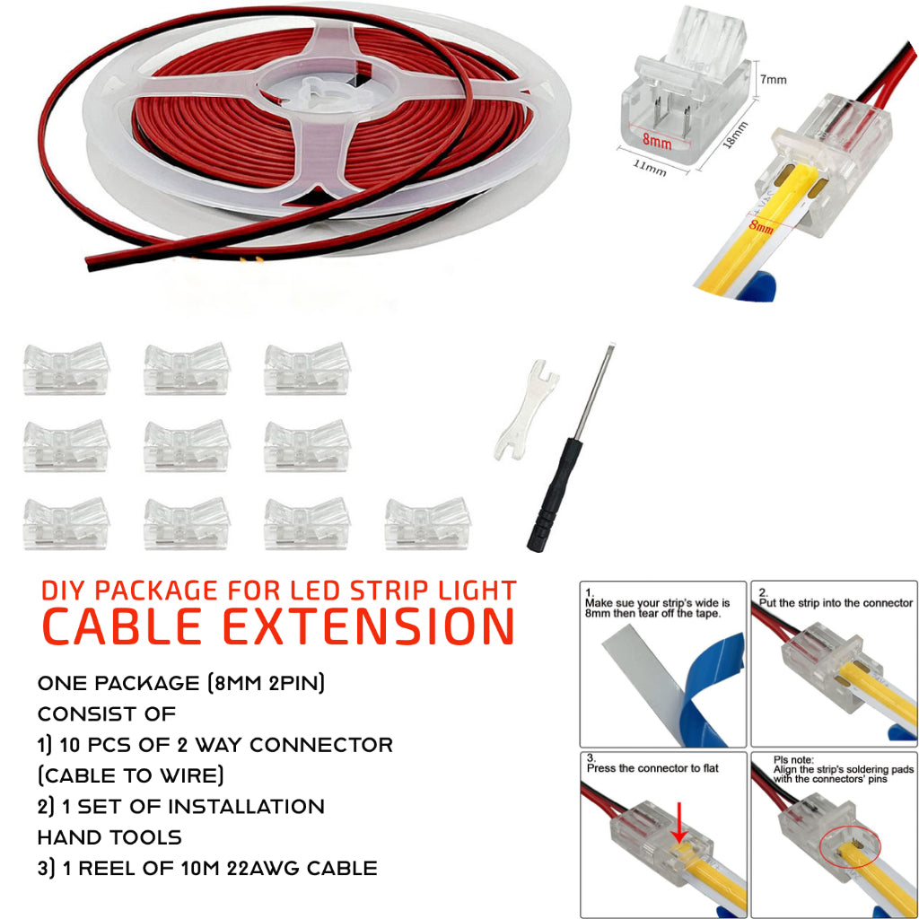 KOYAMA LED Strip Connectors | 5mm / 8mm / 10mm — product detail