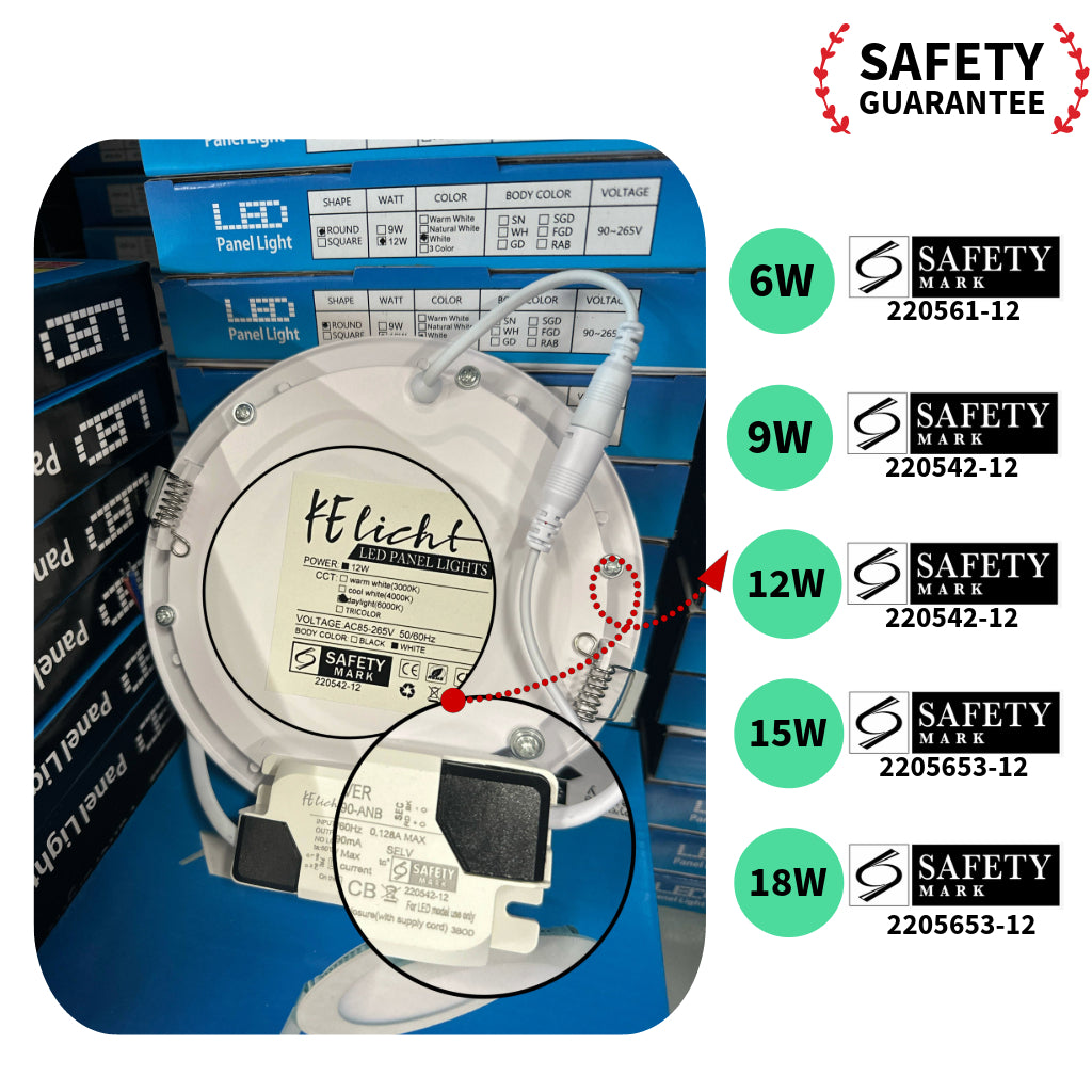KE LICHT Slim LED Panel Downlight | Round & Square — product detail