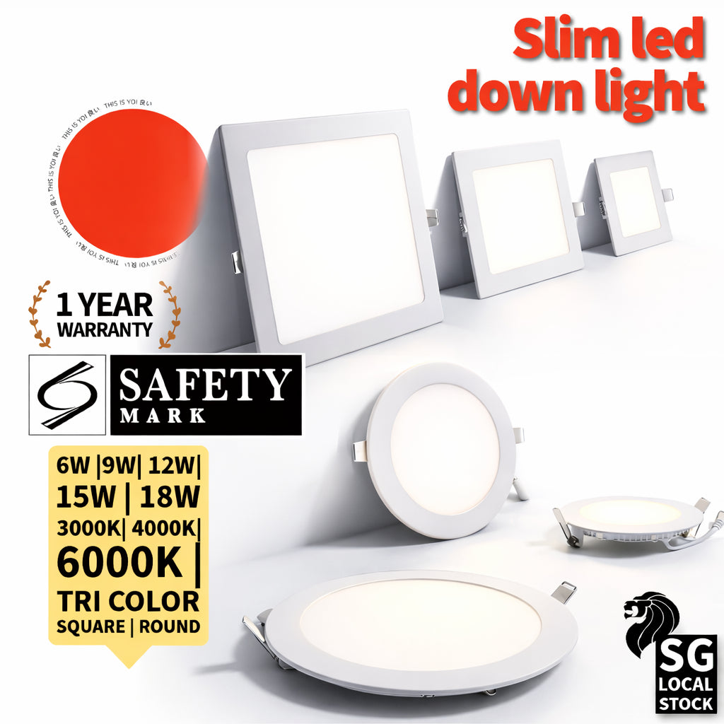 KE LICHT Slim LED Panel Downlight | Round & Square — product detail