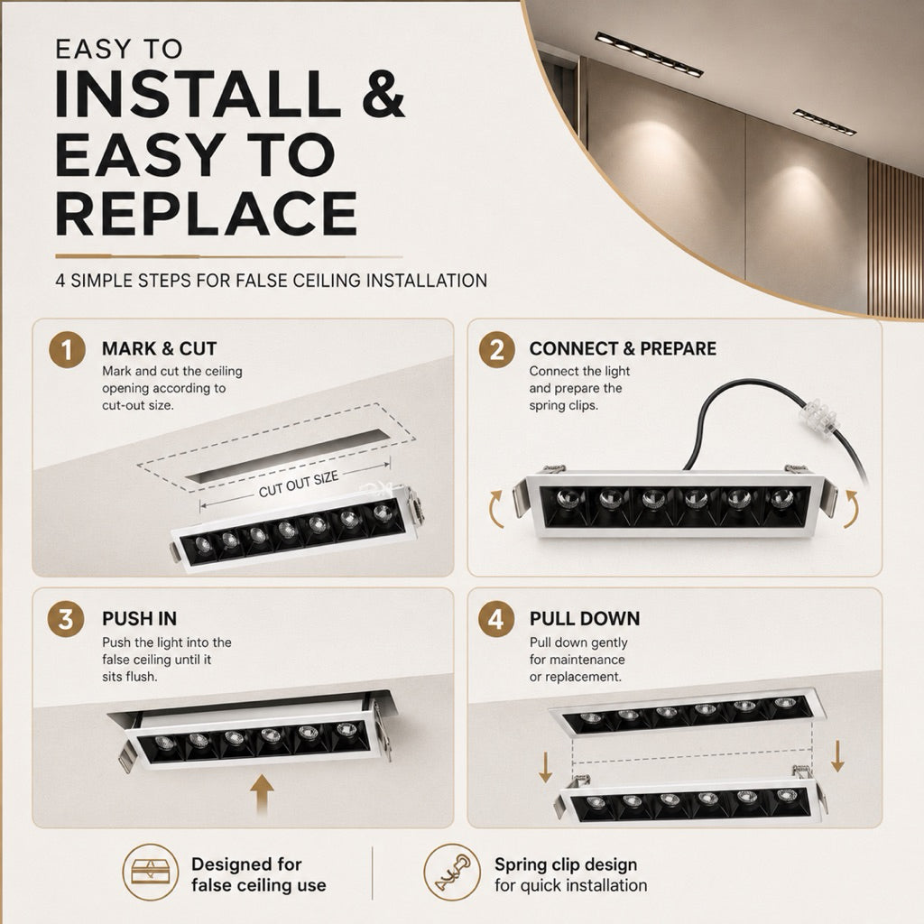 KOCHI Recessed LEGO Downlight | 5 & 10 Head — product detail