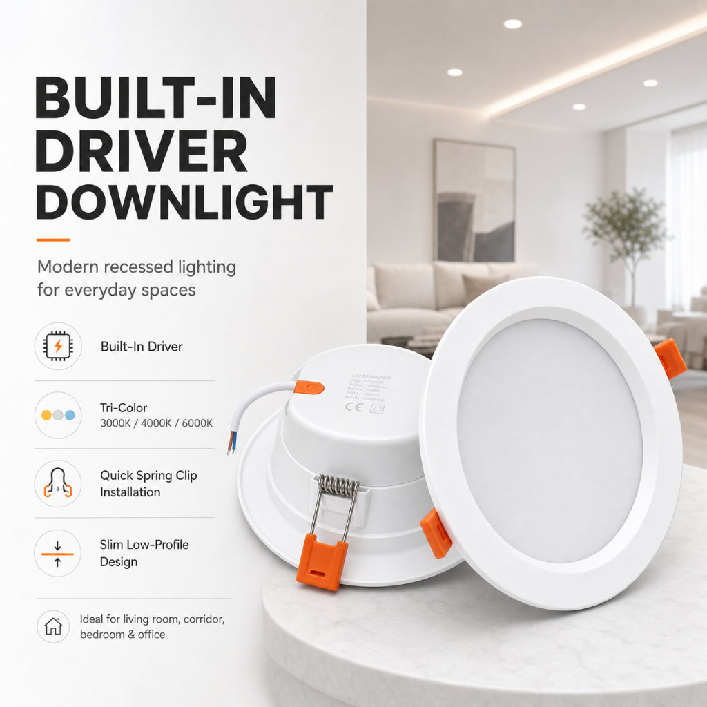 KOYAMA Tri-Colour Round Downlight | Integrated Driver — product detail