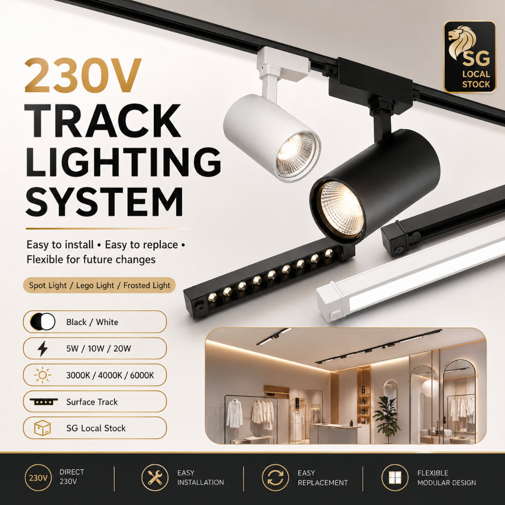 KOYAMA 230V Track Lighting | Spot / LEGO / Frosted — product detail