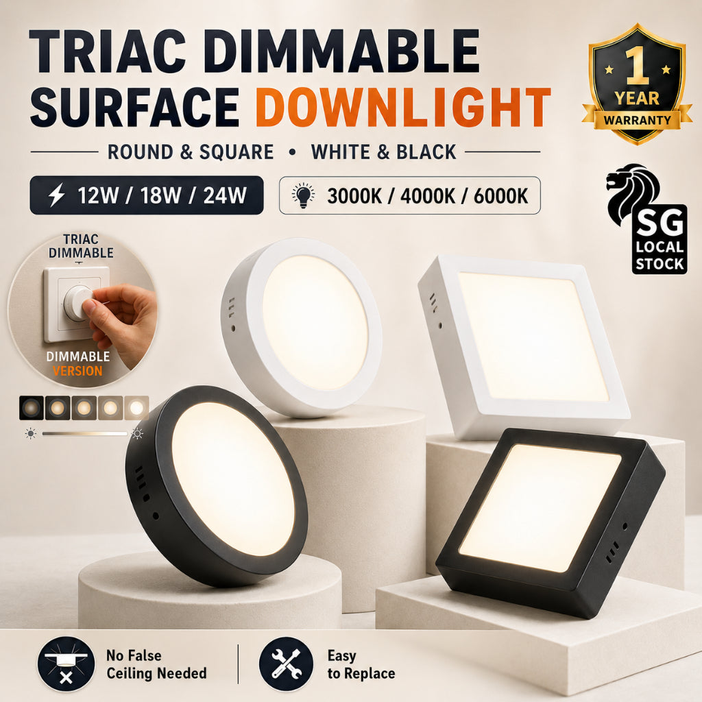 KOYAMA TRIAC Dimmable Surface Downlight | Round & Square — product detail
