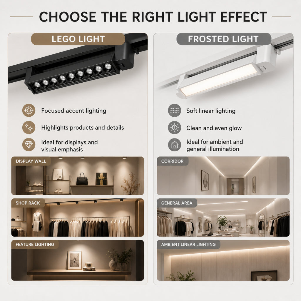 KOYAMA 230V Linear Track Light | LEGO & Frosted — product detail