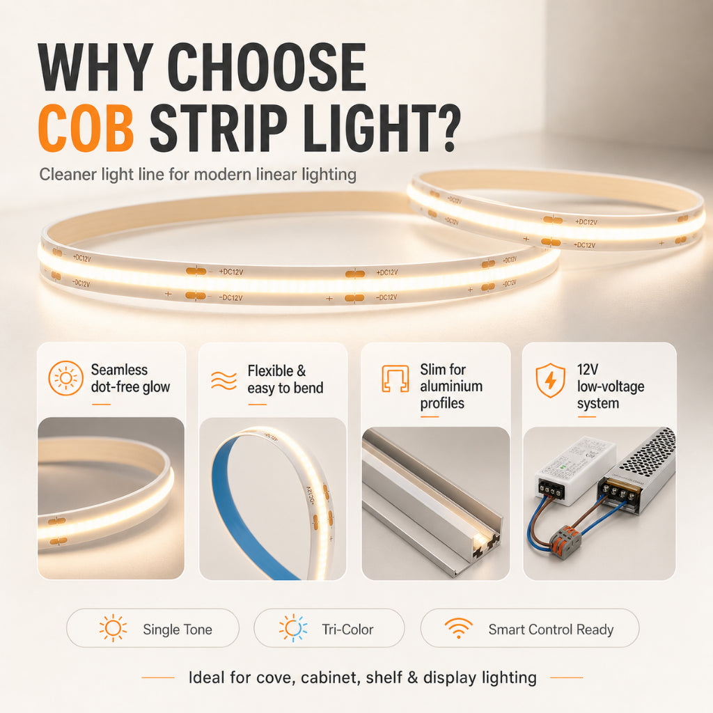 KOYAMA COB LED Strip Light | Flexible Lighting — product detail