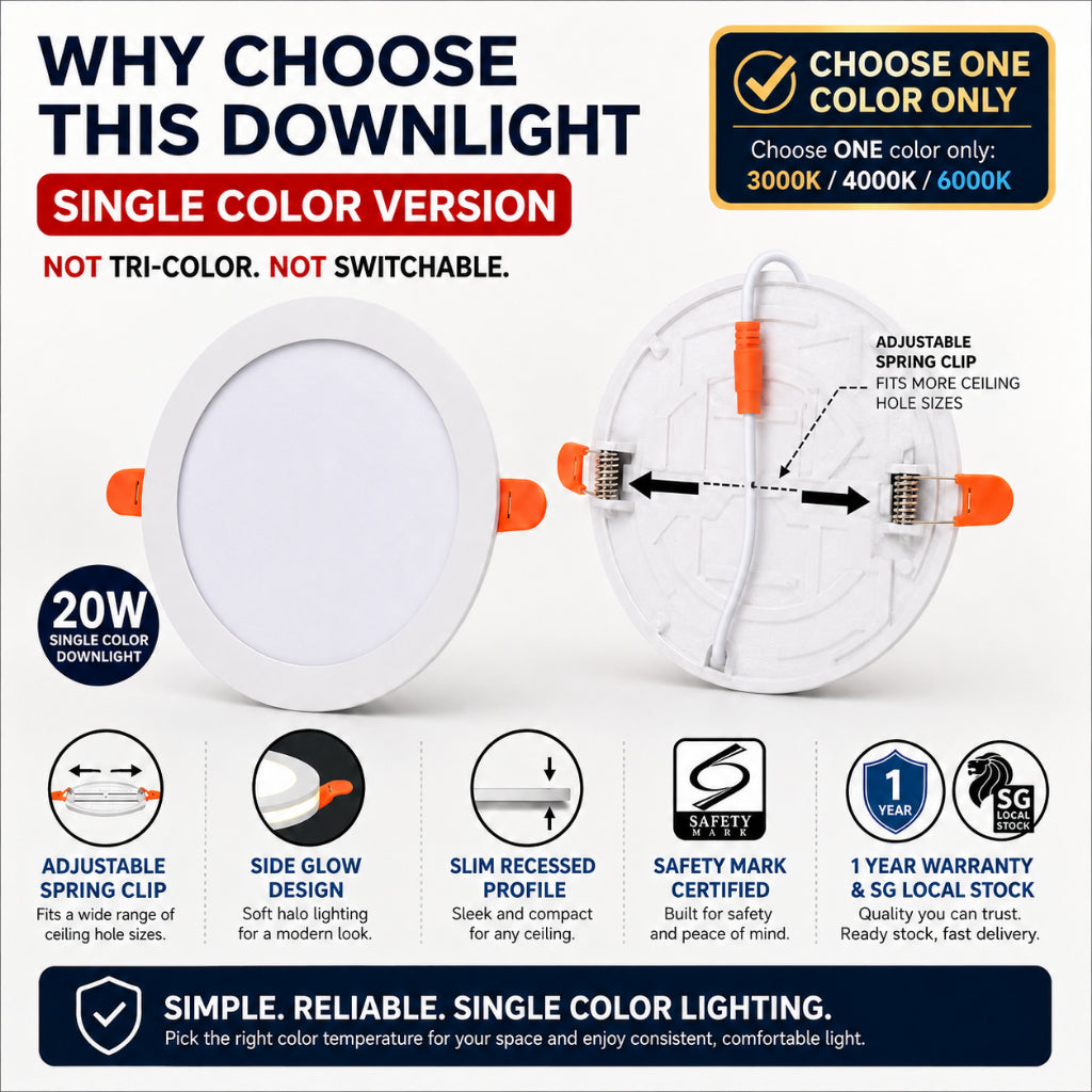 KE LICHT Adjustable Cut-Out LED Downlight | 9W / 15W / 20W — product detail