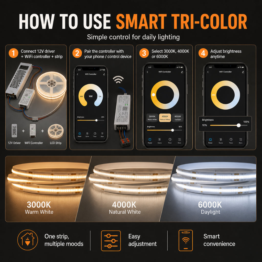 KOYAMA COB LED Strip Light | Flexible Lighting — product detail