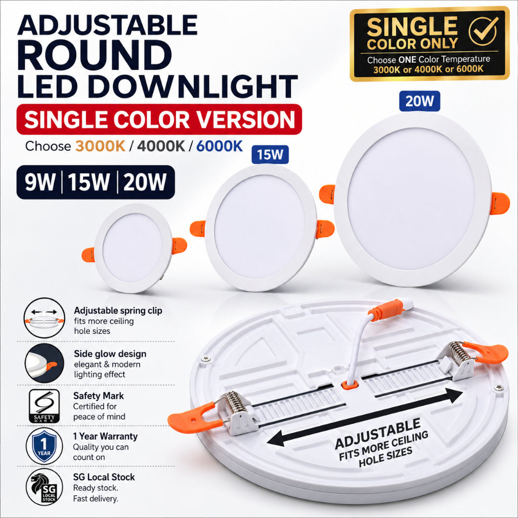 KE LICHT Adjustable Cut-Out LED Downlight | 9W / 15W / 20W — product detail