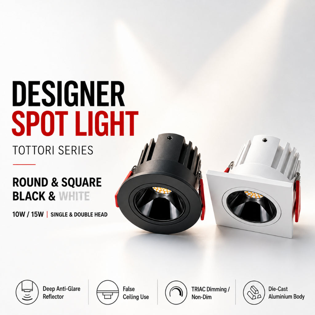 TOTTORI COB Recessed Spotlight | Round & Square — product detail