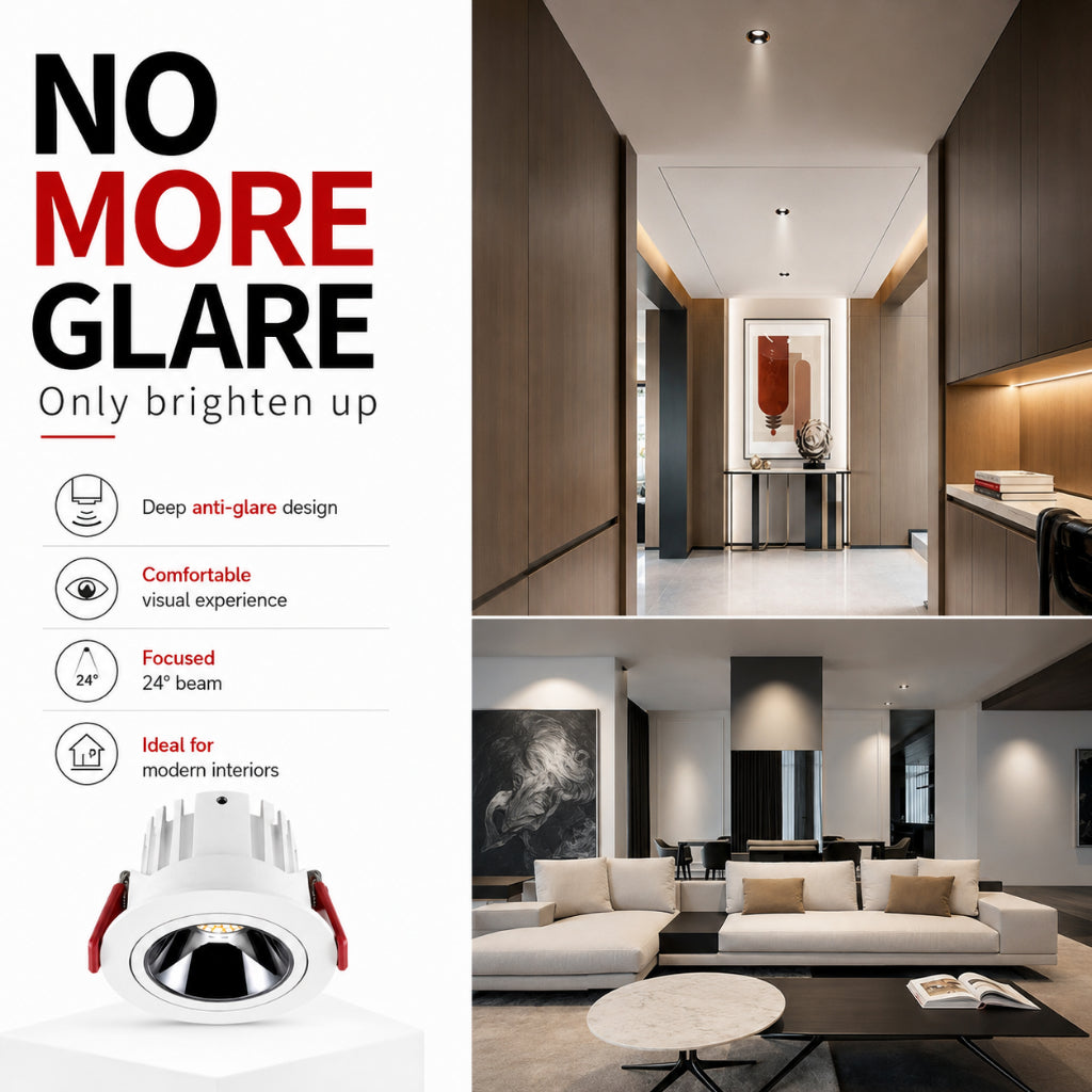 TOTTORI COB Recessed Spotlight | Round & Square — product detail