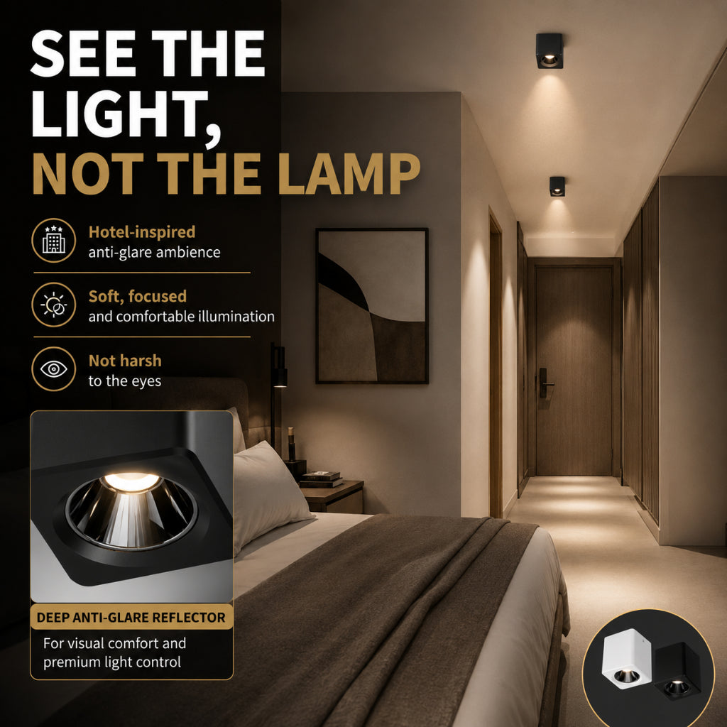 KANTO 10W Surface Downlight | Square Anti-Glare — product detail