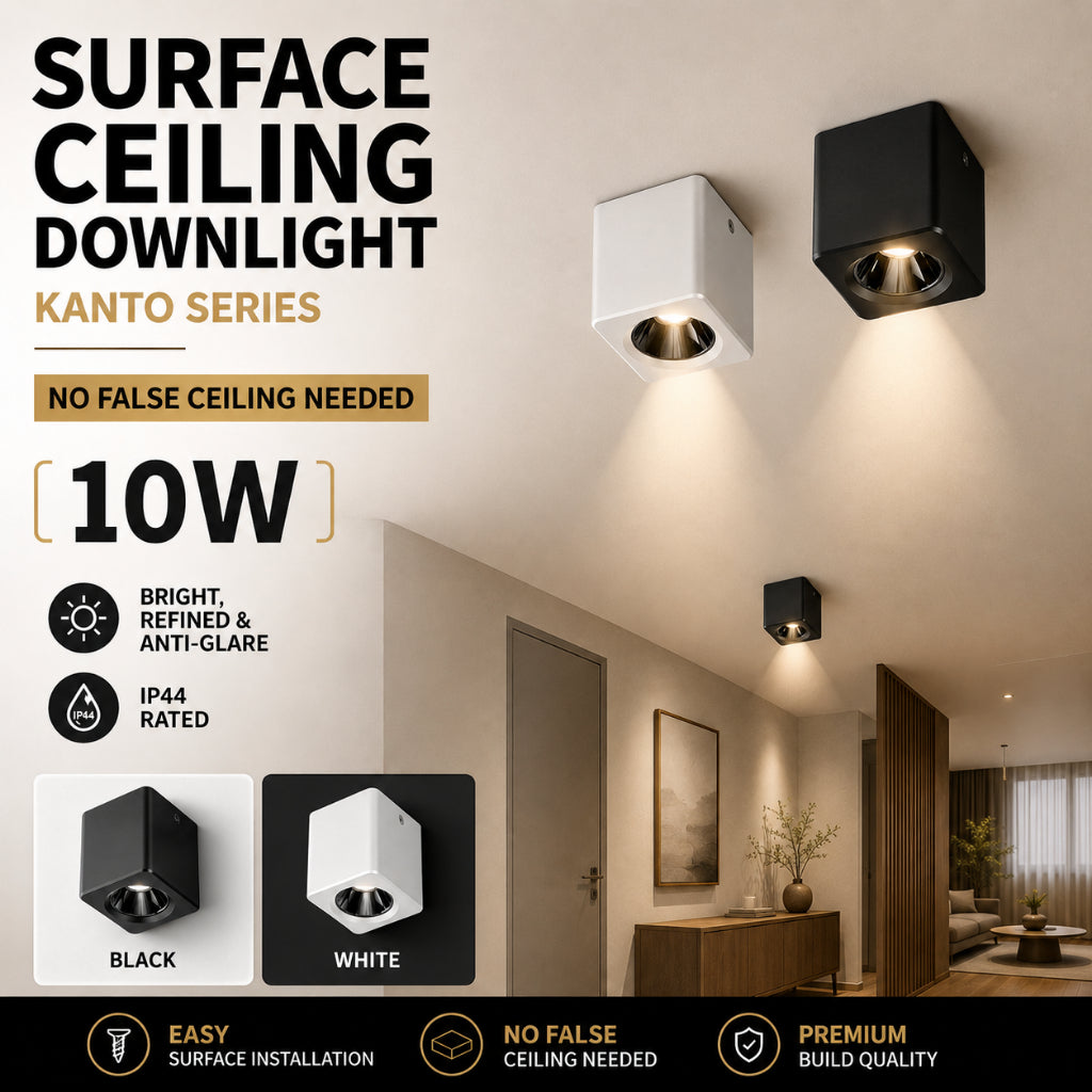 KANTO 10W Surface Downlight | Square Anti-Glare — product detail