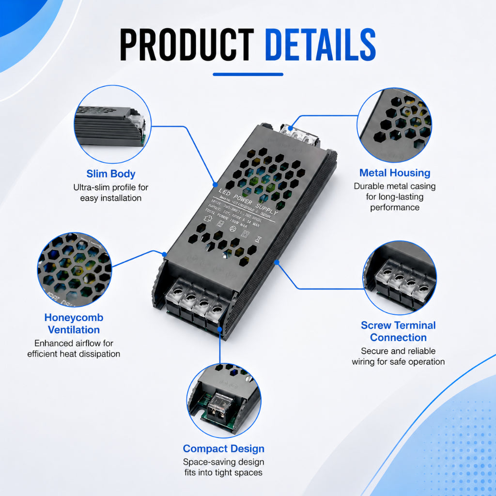 KOYAMA LED Strip Power Supply | 12V / 24V — product detail