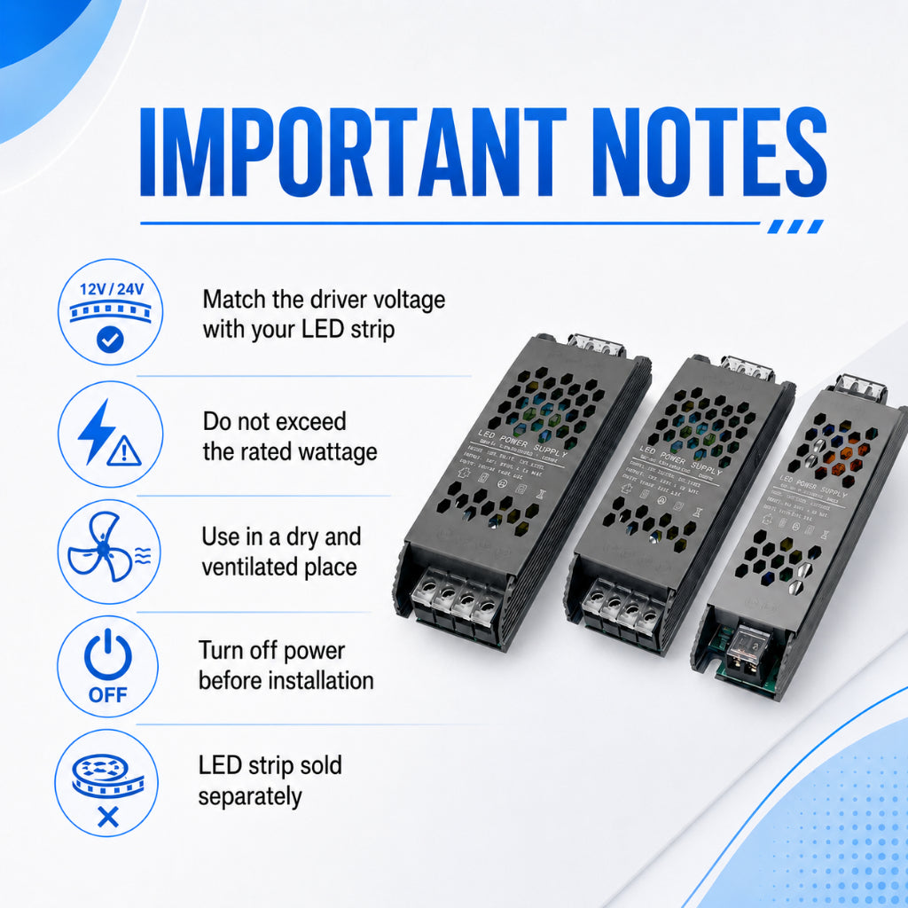 KOYAMA LED Strip Power Supply | 12V / 24V — product detail