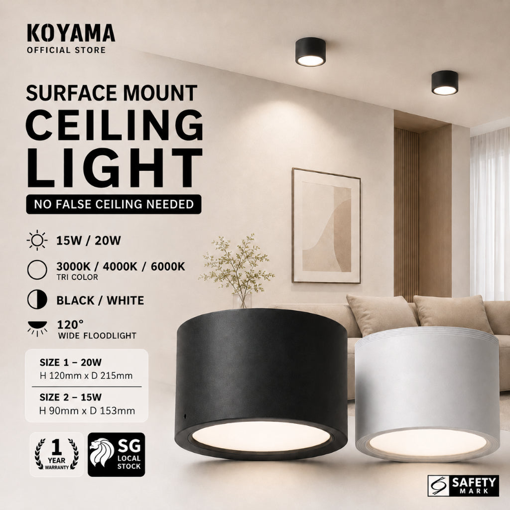 KOYAMA Surface Ceiling Downlight | White — product detail