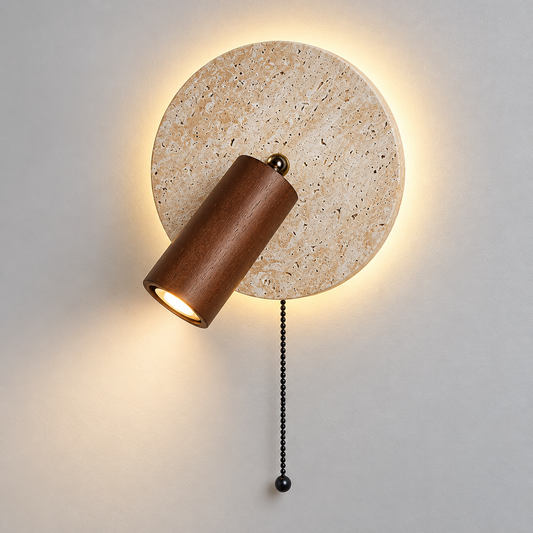 KOYAMA SHIRANUKA travertine wall light — hero