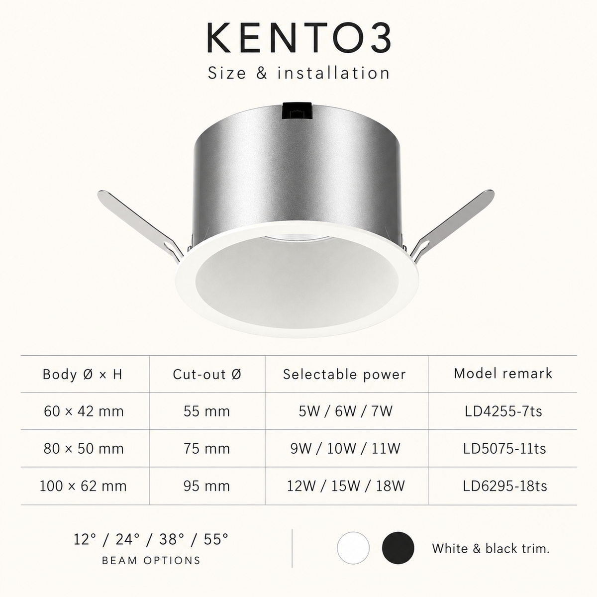KENTO3 Recessed Downlight
