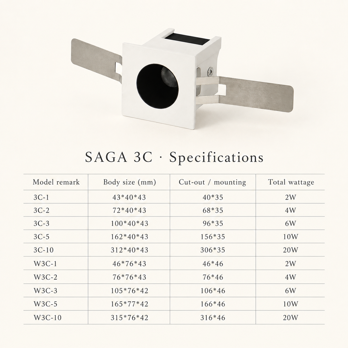 SAGA 3C Linear Lighting