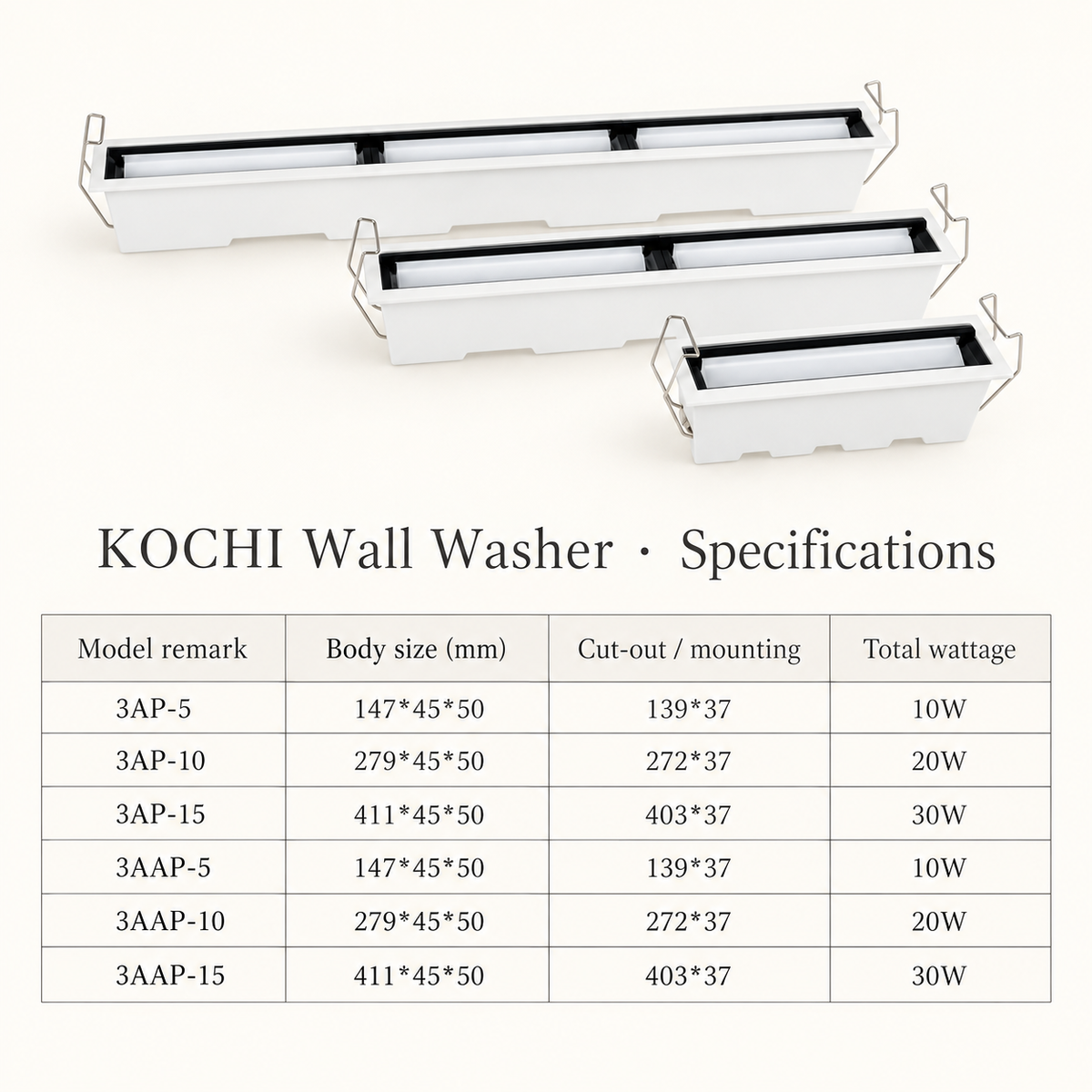 KOCHI Wall Washer Linear Lighting