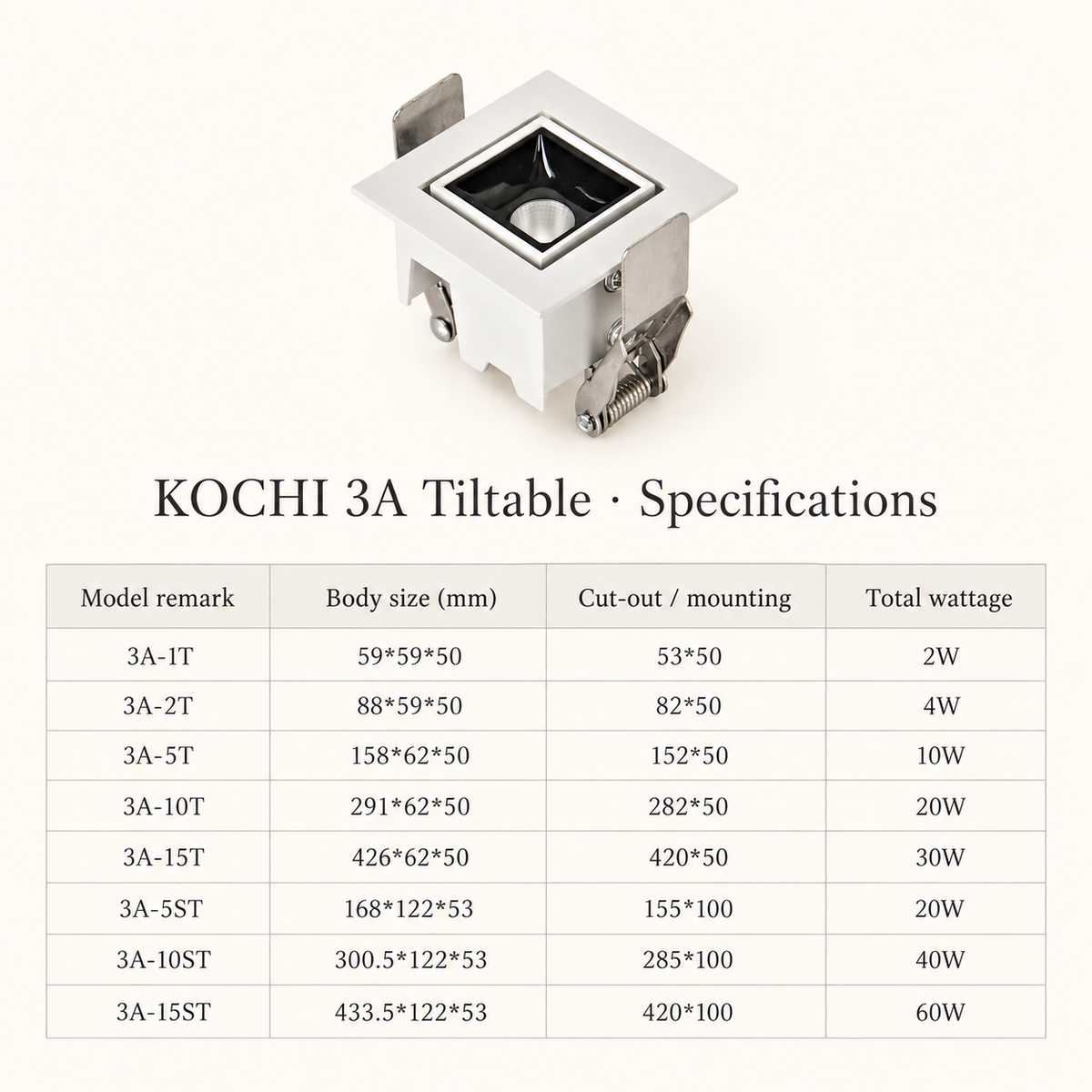 KOCHI 3A Tiltable Linear Lighting
