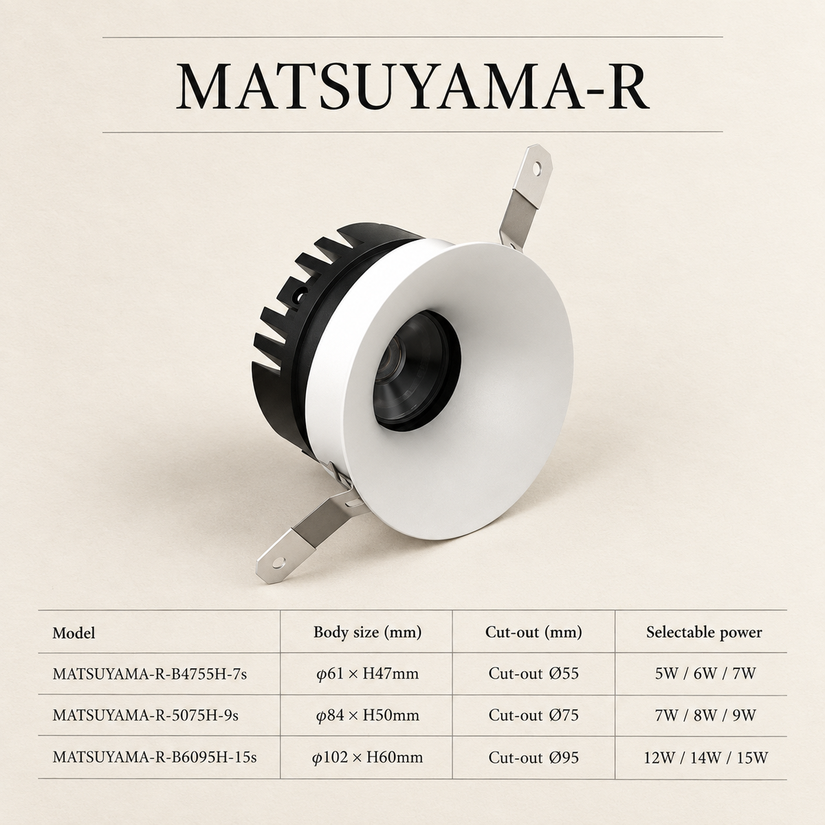 MATSUYAMA-R Recessed Downlight