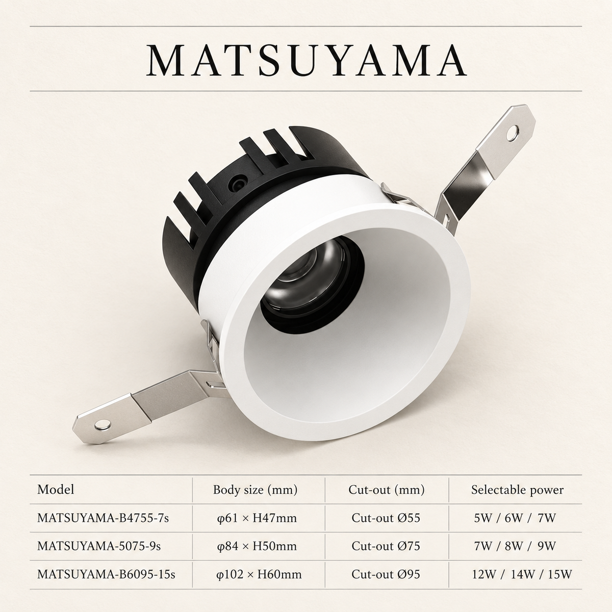 MATSUYAMA Recessed Downlight