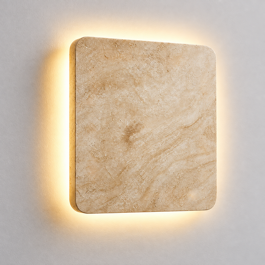 KOYAMA SUNAGAWA travertine wall light — hero