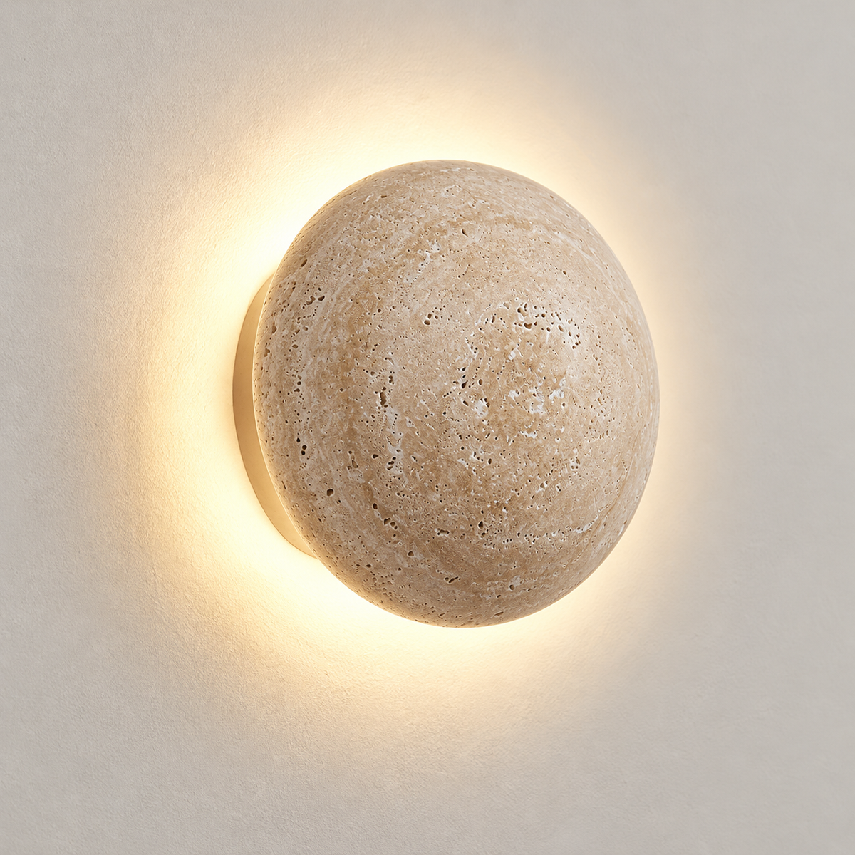 KOYAMA TAKIKAWA travertine wall light — hero