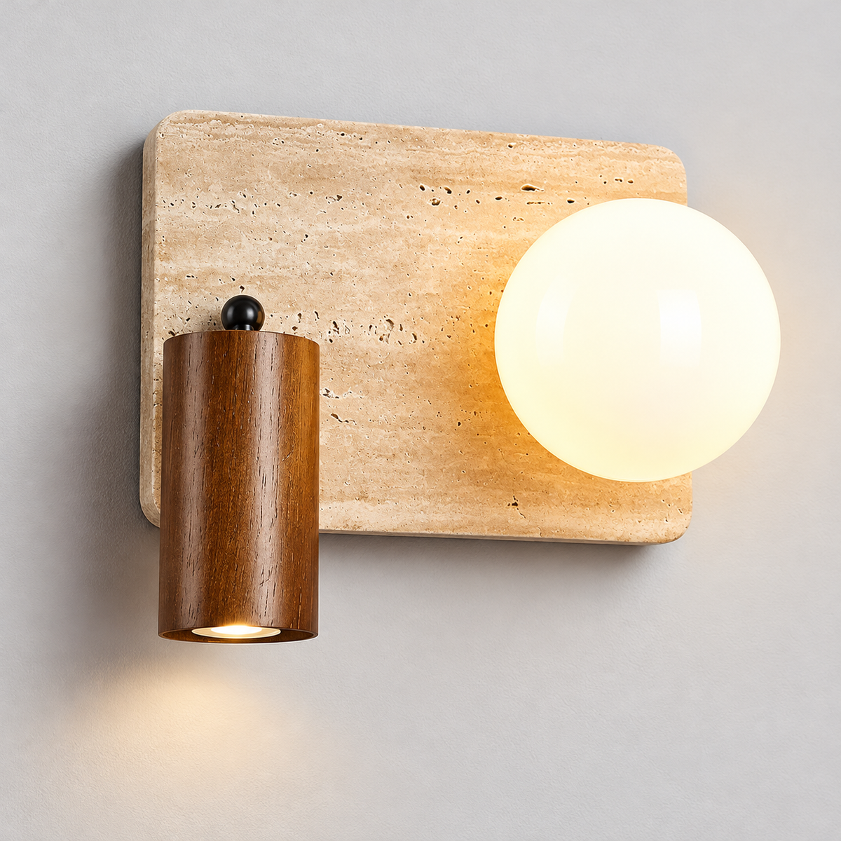 KOYAMA TOYOKORO travertine wall light — hero