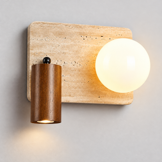 KOYAMA TOYOKORO travertine wall light — hero