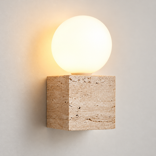 KOYAMA TOYOURA travertine wall light — hero
