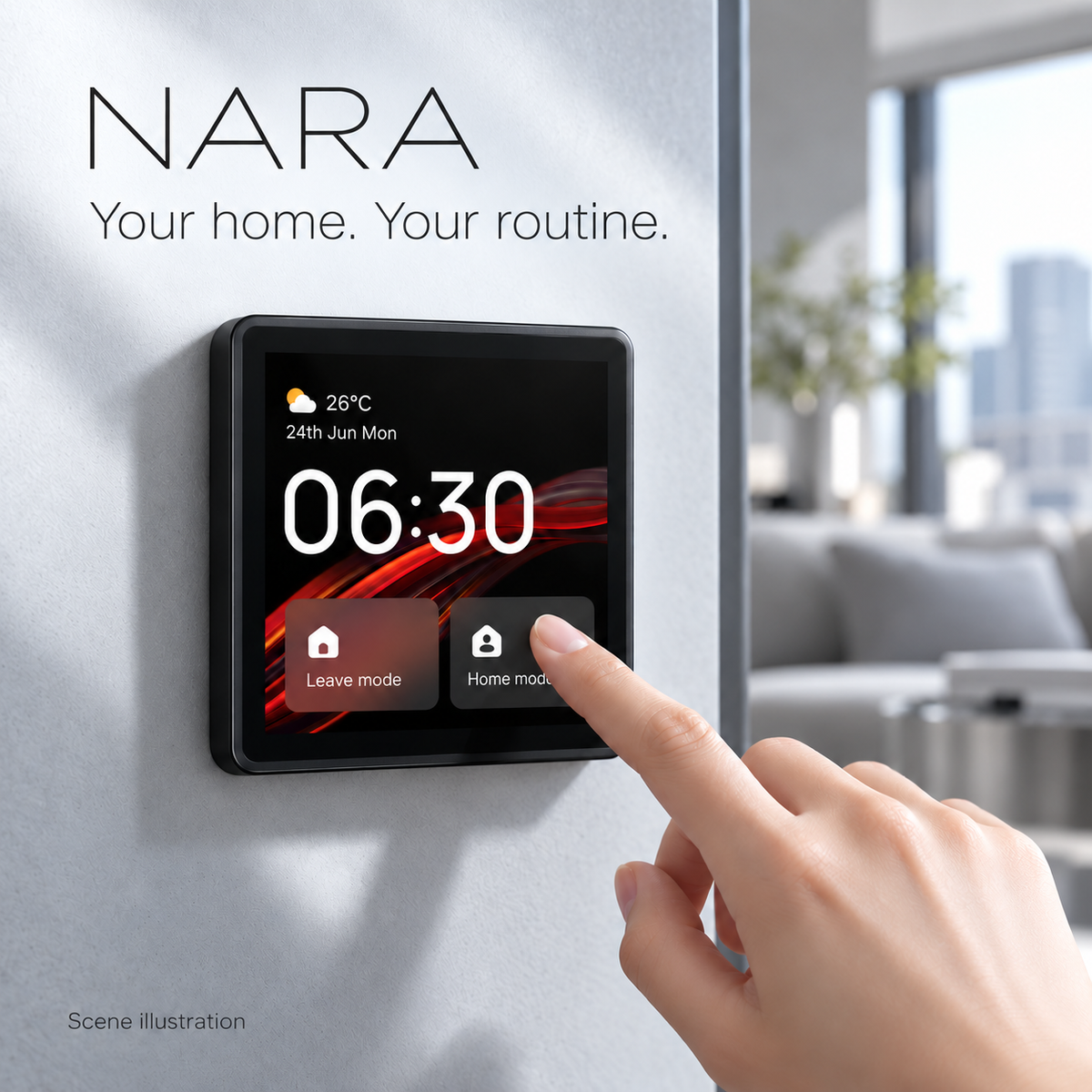 KOYAMA NARA | 4-inch Smart Home Control Panel with Alexa